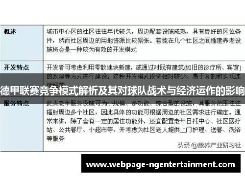 德甲联赛竞争模式解析及其对球队战术与经济运作的影响