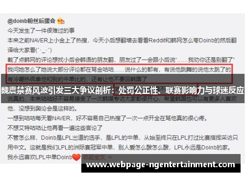 魏震禁赛风波引发三大争议剖析：处罚公正性、联赛影响力与球迷反应